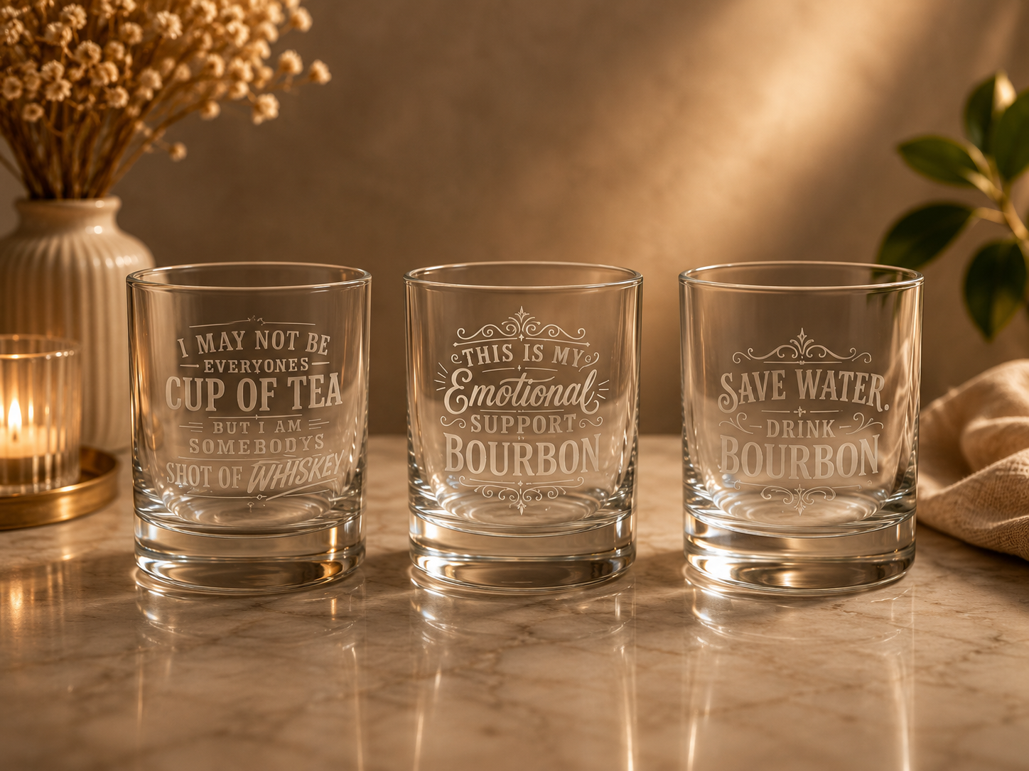 Bold Bourbon Glasses