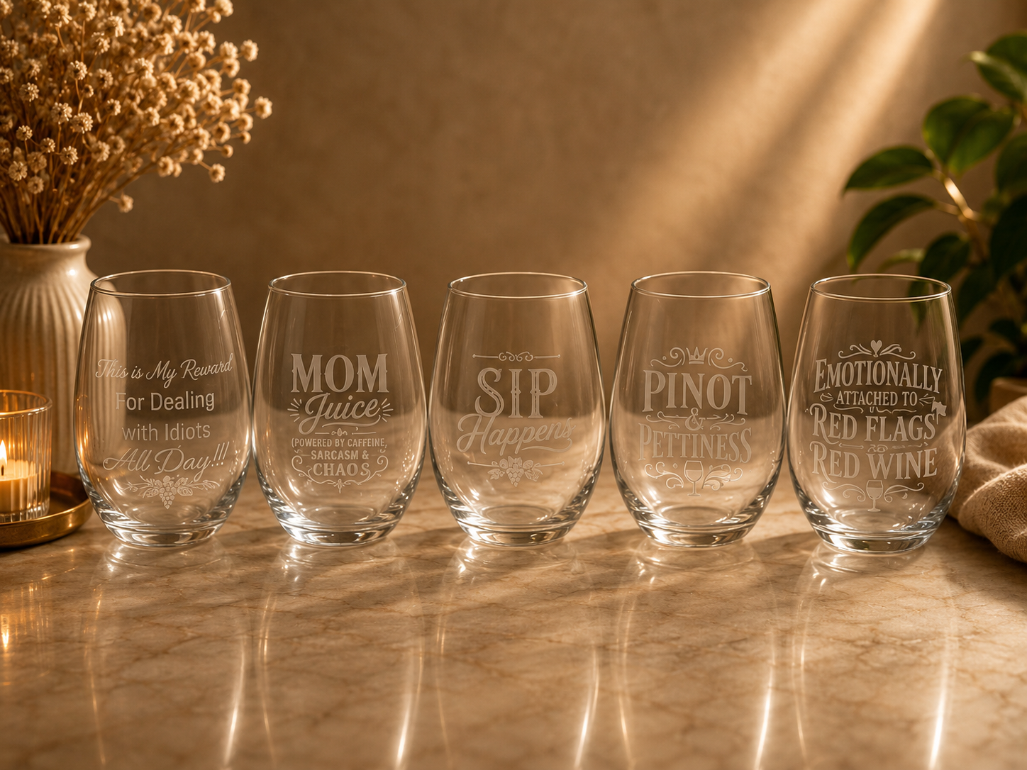 Witty Wine Glasses